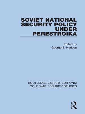 cover image of Soviet National Security Policy Under Perestroika